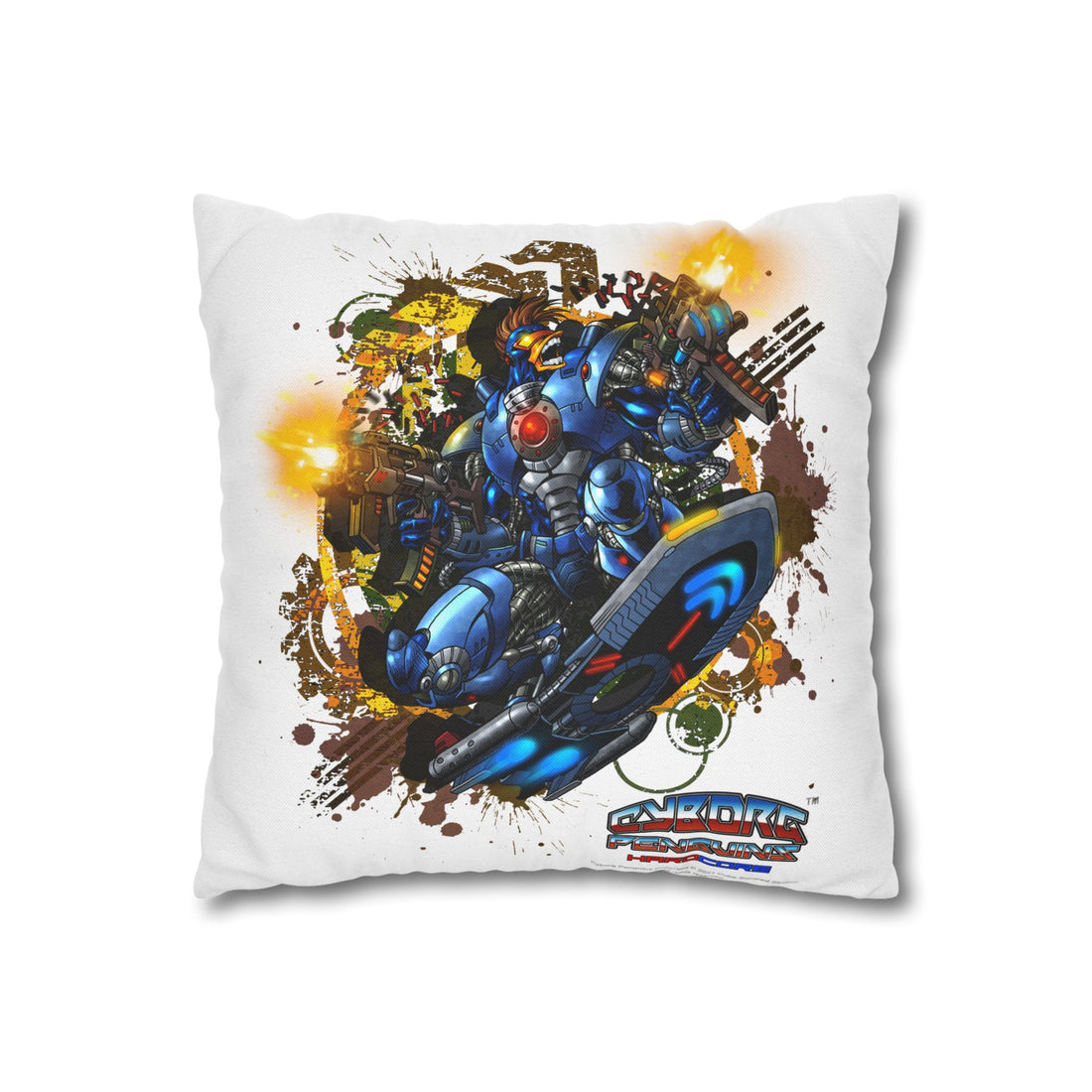 Spun Polyester Square Pillowcase