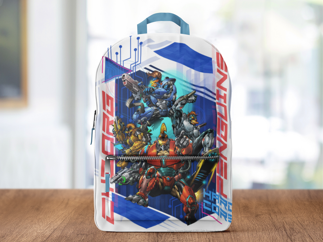 Cyborg Penguins Group Backpack WHITE