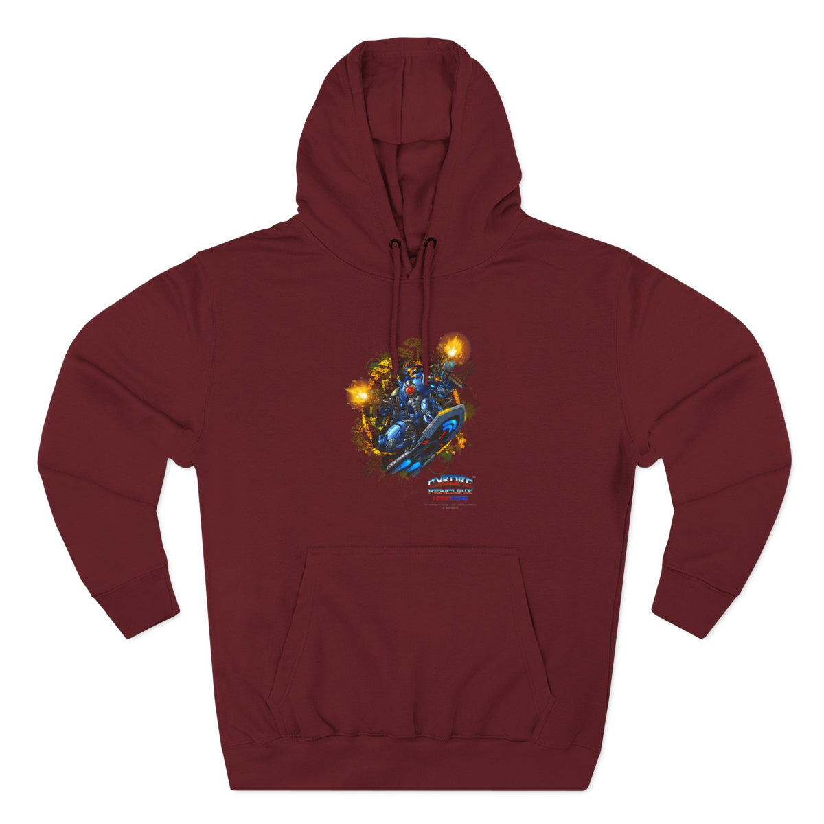 CHINSTRAP Battlefront — Sci‑Fi Mecha Graphic Fleece Pullover