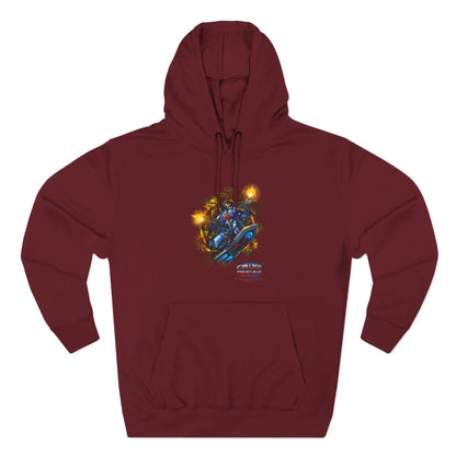 CHINSTRAP Battlefront — Sci‑Fi Mecha Graphic Fleece Pullover