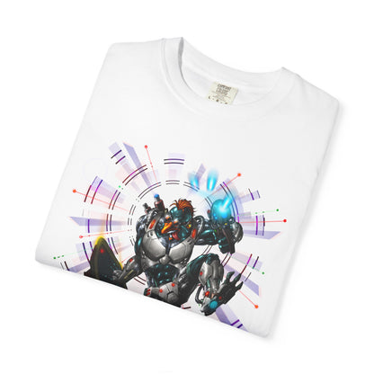FROSTBYTE Purple haze Graphic T-Shirt — Futuristic Mecha Skateboard Tee