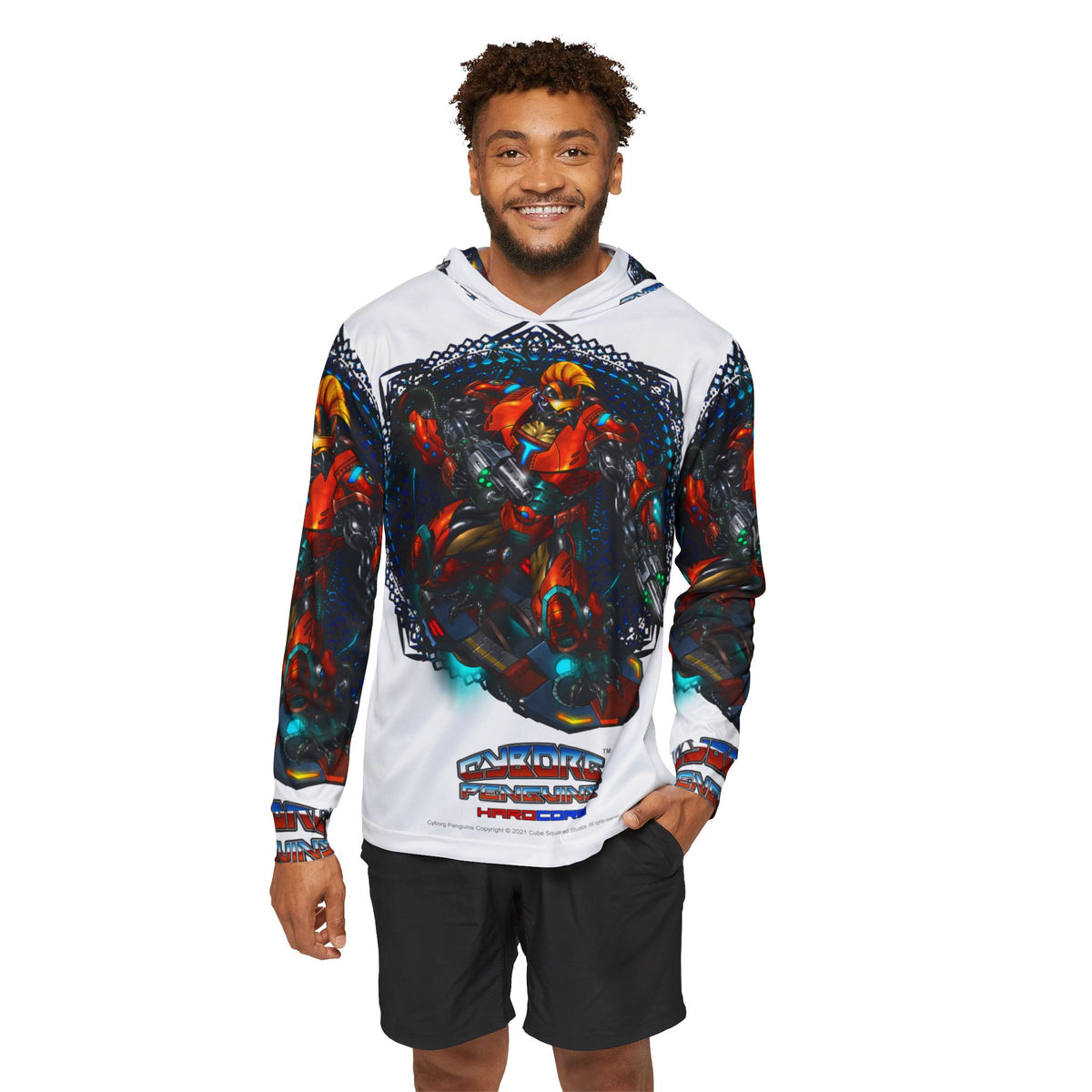 TIDALWAVE Athletic Hoodie — Abstract Red & Teal Graphic Warmup Pullover
