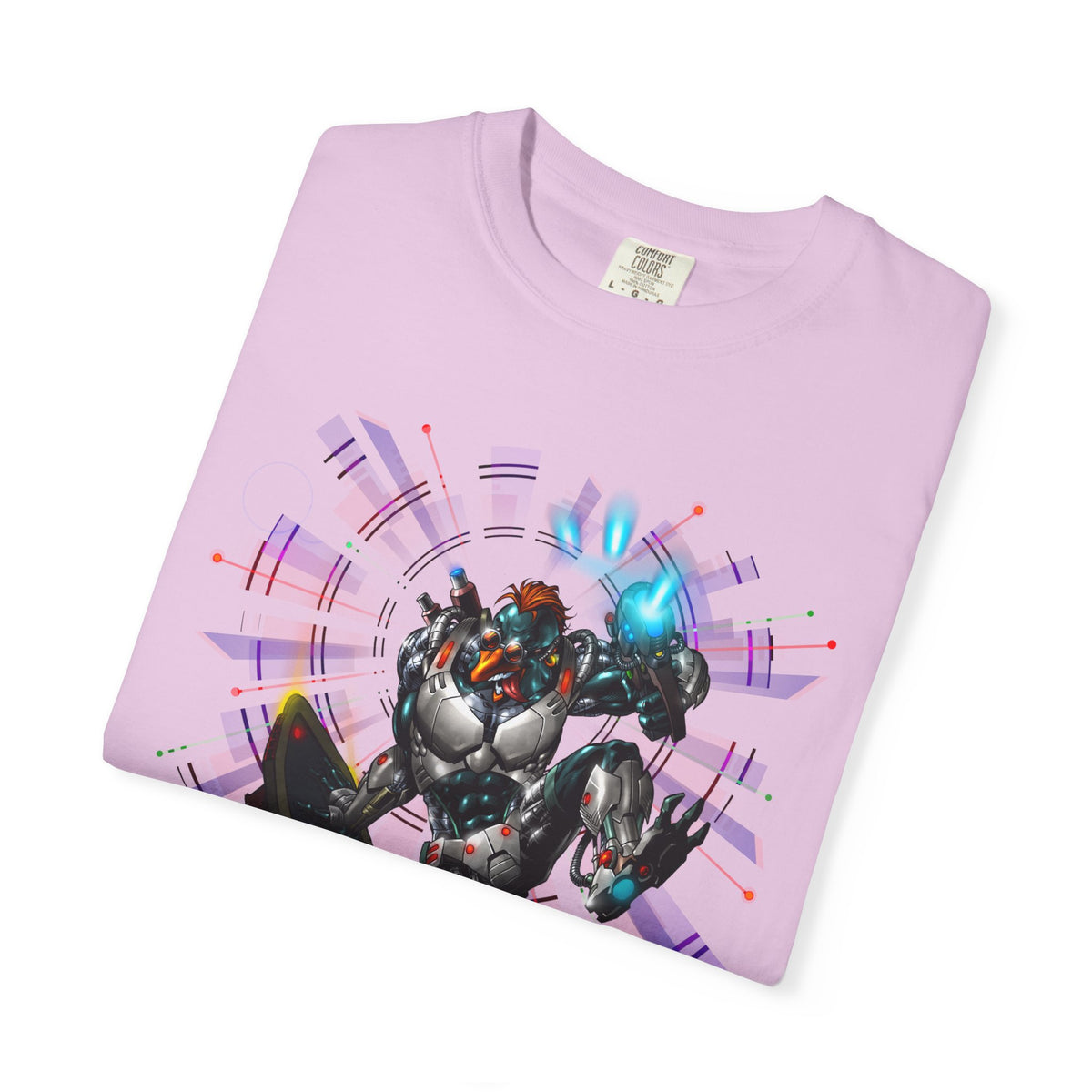 FROSTBYTE Purple haze Graphic T-Shirt — Futuristic Mecha Skateboard Tee