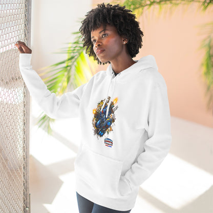 CHINSTRAP Battlefront — Sci‑Fi Mecha Graphic Fleece Pullover