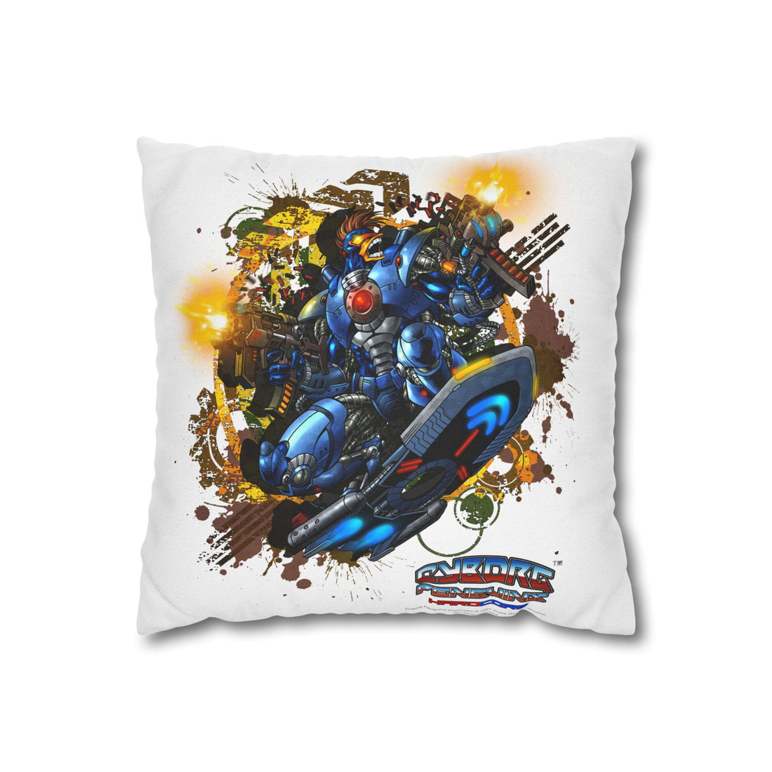 Spun Polyester Square Pillowcase