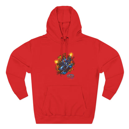 CHINSTRAP Battlefront — Sci‑Fi Mecha Graphic Fleece Pullover