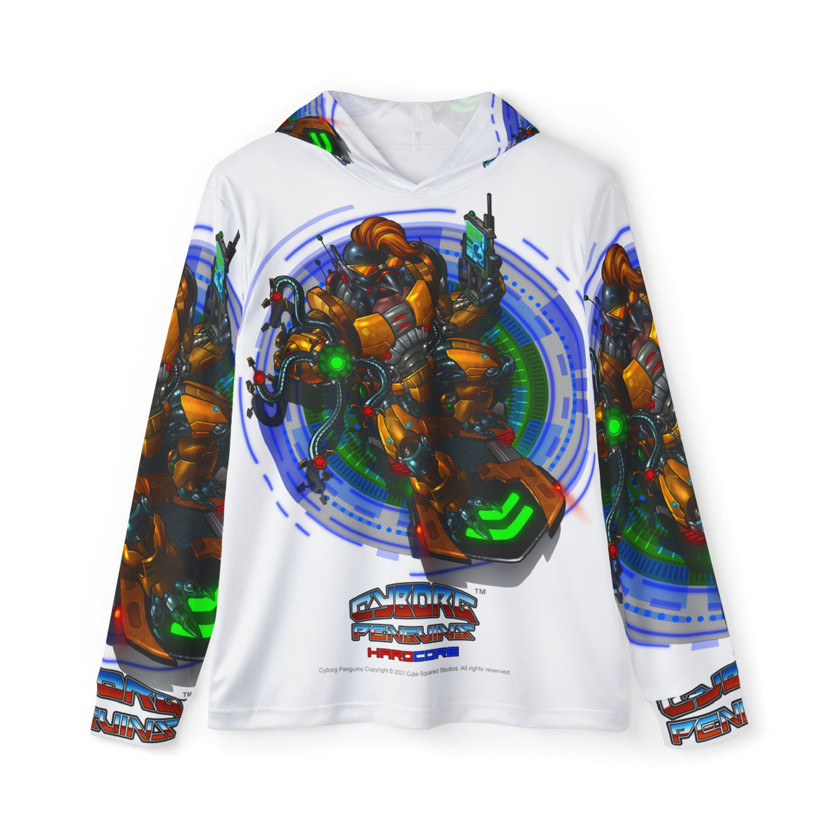 IQ All Over Print Mech Warrior Graphic Hoodie