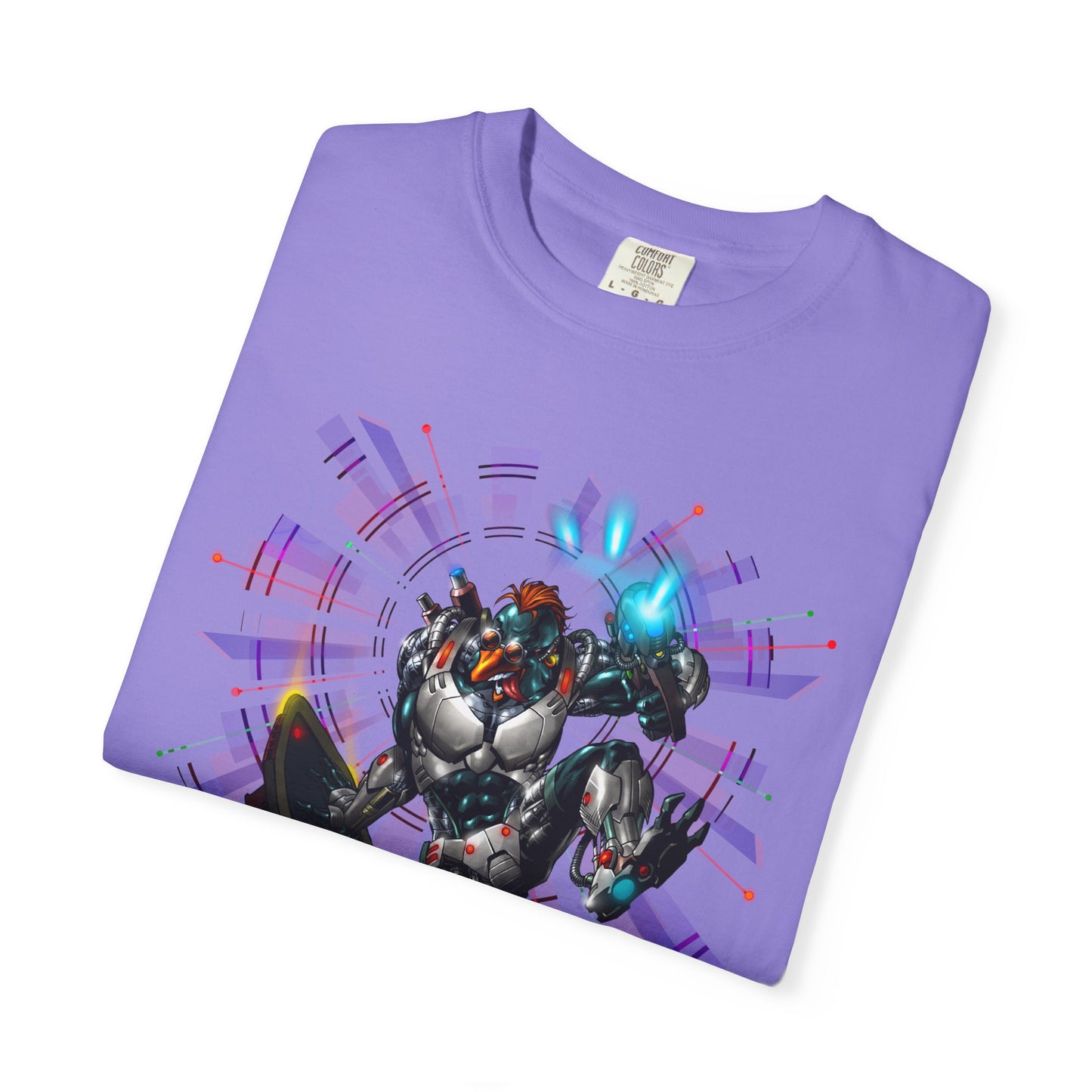 FROSTBYTE Purple haze Graphic T-Shirt — Futuristic Mecha Skateboard Tee
