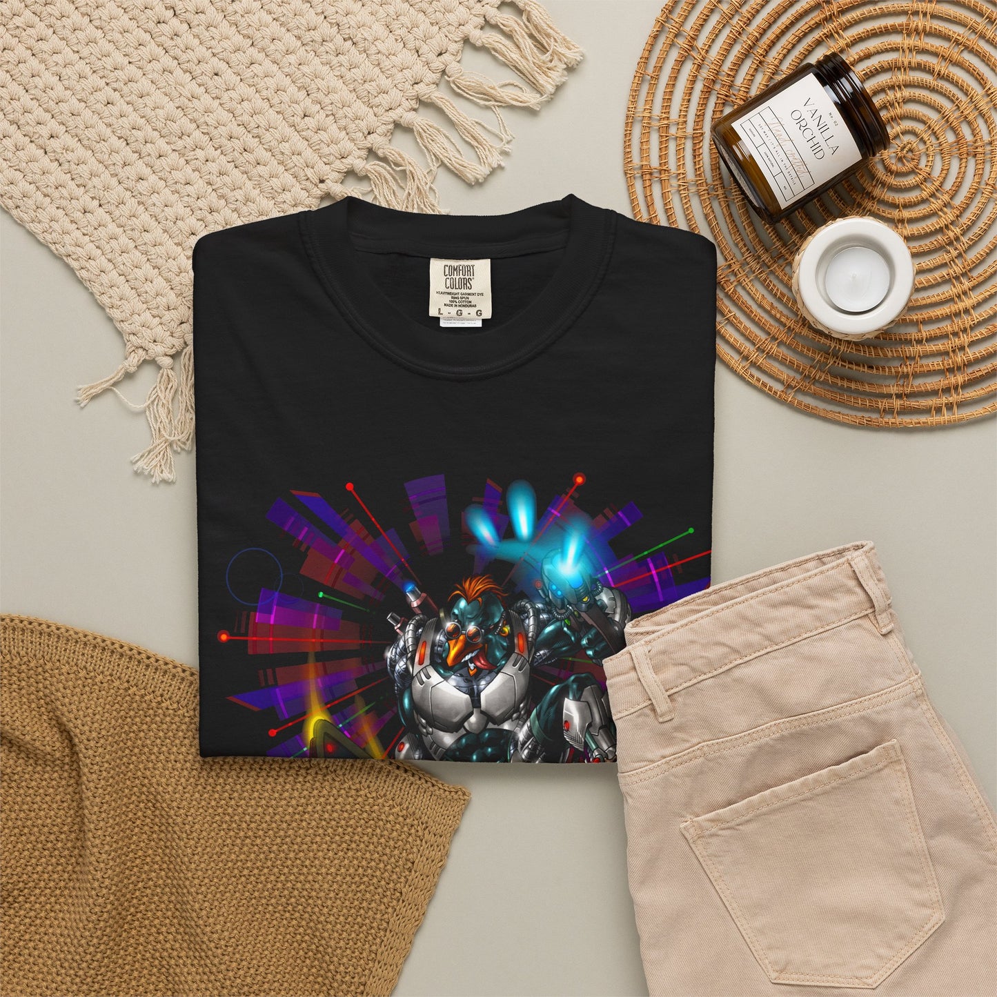 FROSTBYTE Purple haze Graphic T-Shirt — Futuristic Mecha Skateboard Tee
