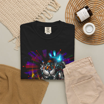 FROSTBYTE Purple haze Graphic T-Shirt — Futuristic Mecha Skateboard Tee