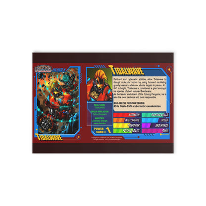 TIDALWAVE— Retro Arcade Trading Card Design (One-Sided)