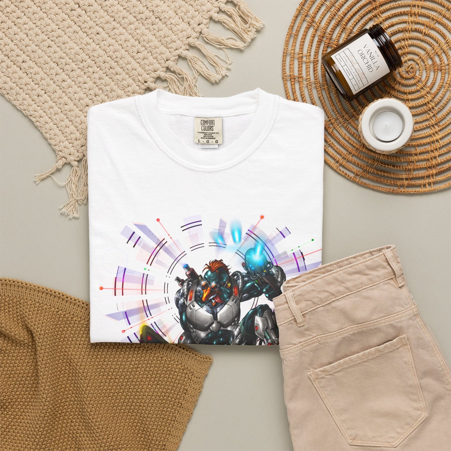 FROSTBYTE Purple haze Graphic T-Shirt — Futuristic Mecha Skateboard Tee