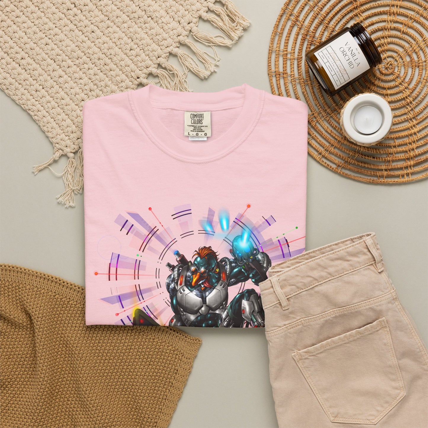 FROSTBYTE Purple haze Graphic T-Shirt — Futuristic Mecha Skateboard Tee