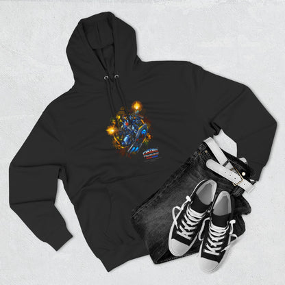 CHINSTRAP Battlefront — Sci‑Fi Mecha Graphic Fleece Pullover
