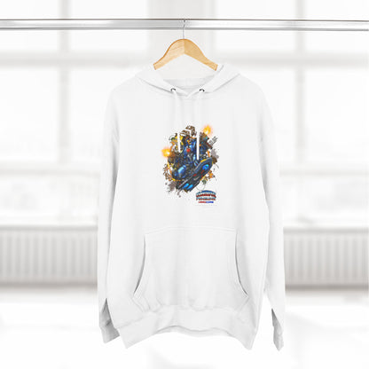CHINSTRAP Battlefront — Sci‑Fi Mecha Graphic Fleece Pullover