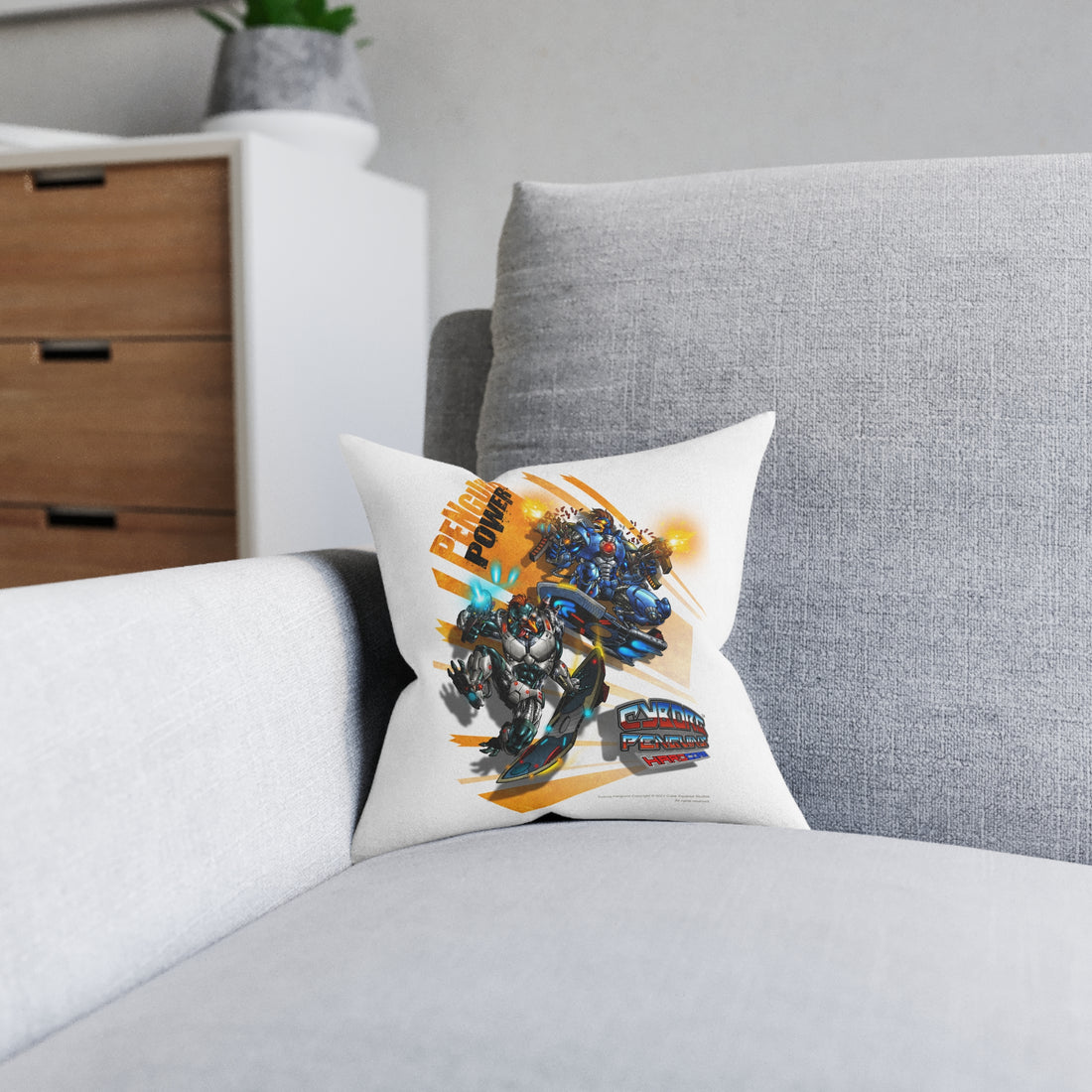 Square Pillow - Pink Back