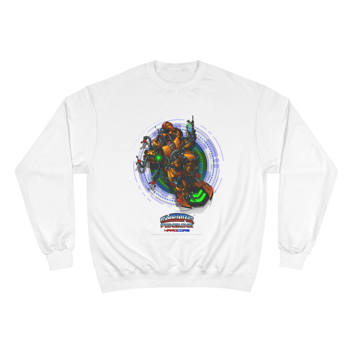 IQ Champion Sweatshirt — Retro Robot Gamer Graphic Crewneck for Sci‑Fi & Gaming Fans