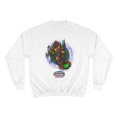 IQ Champion Sweatshirt — Retro Robot Gamer Graphic Crewneck for Sci‑Fi & Gaming Fans