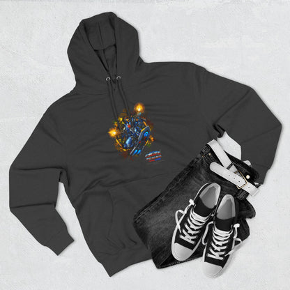 CHINSTRAP Battlefront — Sci‑Fi Mecha Graphic Fleece Pullover