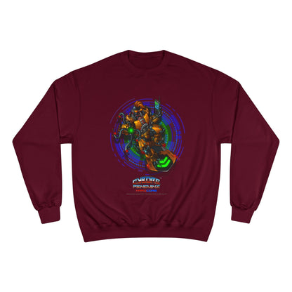 IQ Champion Sweatshirt — Retro Robot Gamer Graphic Crewneck for Sci‑Fi & Gaming Fans