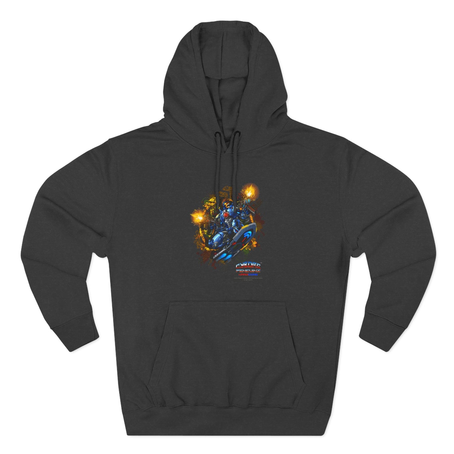 CHINSTRAP Battlefront — Sci‑Fi Mecha Graphic Fleece Pullover