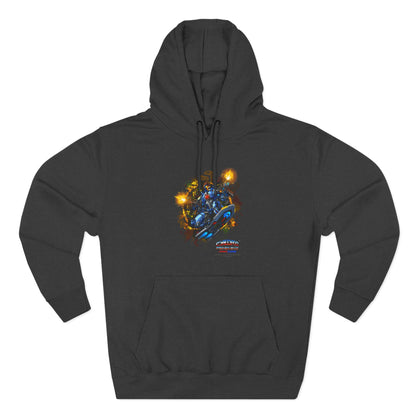 CHINSTRAP Battlefront — Sci‑Fi Mecha Graphic Fleece Pullover