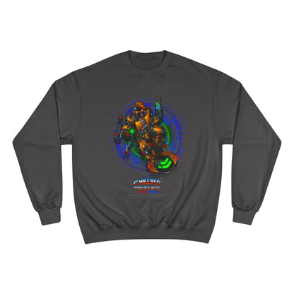 IQ Champion Sweatshirt — Retro Robot Gamer Graphic Crewneck for Sci‑Fi & Gaming Fans