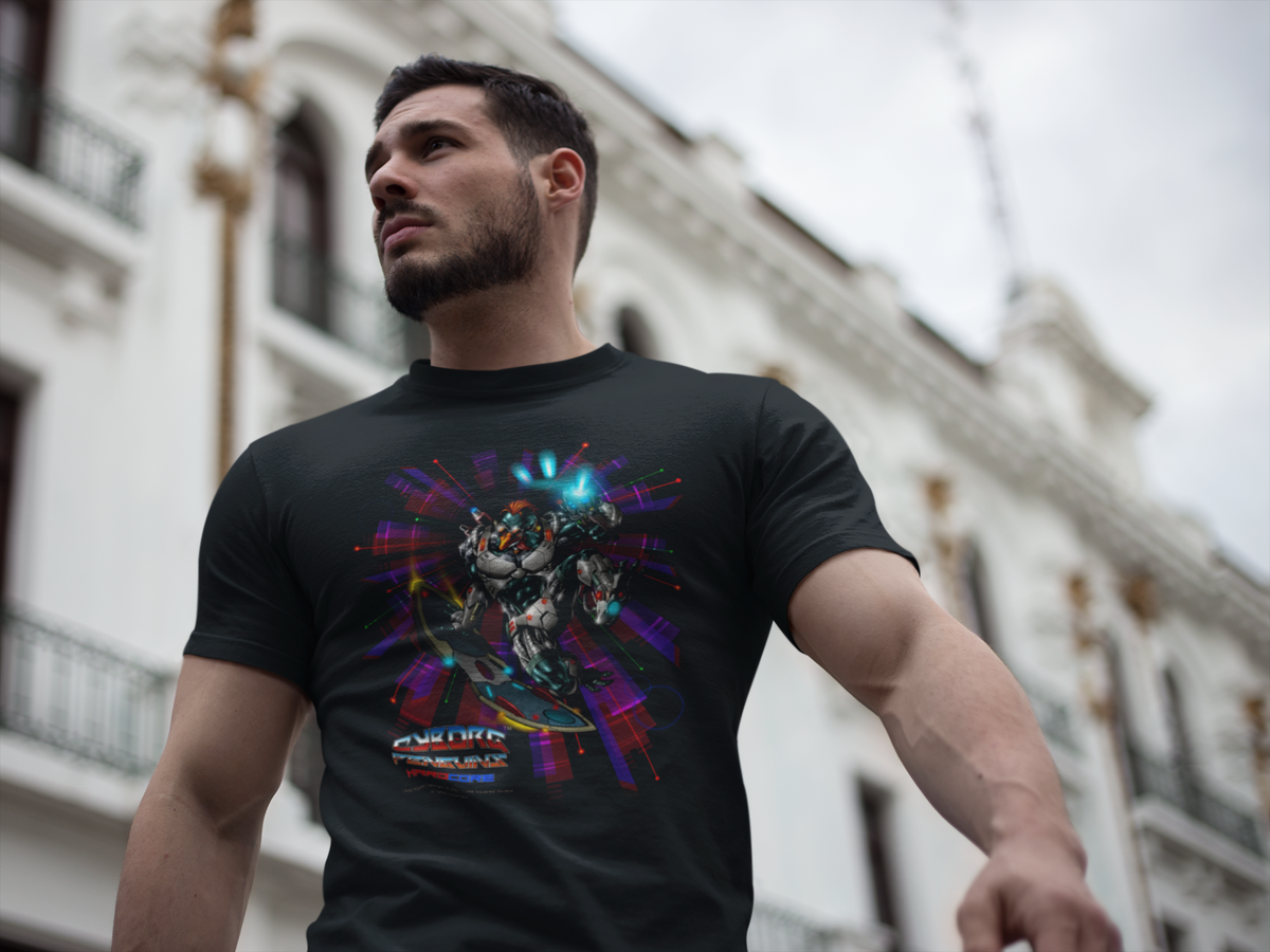 FROSTBYTE Purple haze Graphic T-Shirt — Futuristic Mecha Skateboard Tee