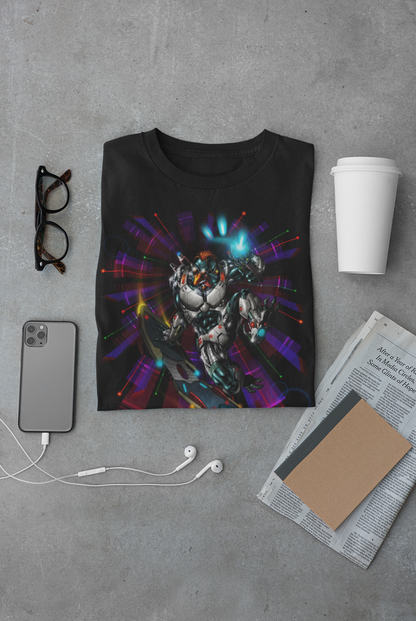 FROSTBYTE Purple haze Graphic T-Shirt — Futuristic Mecha Skateboard Tee