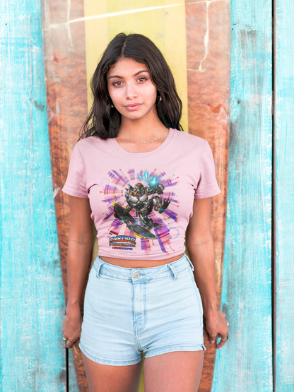 FROSTBYTE Purple haze Graphic T-Shirt — Futuristic Mecha Skateboard Tee