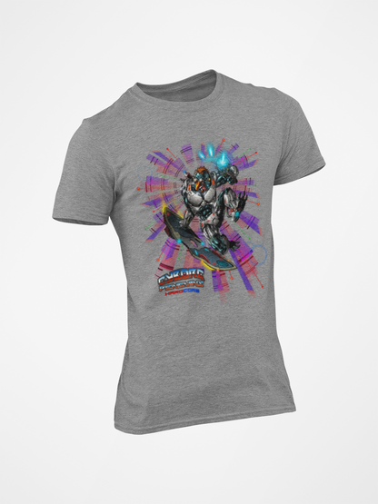 FROSTBYTE Purple haze Graphic T-Shirt — Futuristic Mecha Skateboard Tee