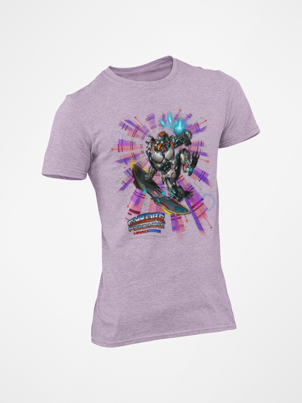 FROSTBYTE Purple haze Graphic T-Shirt — Futuristic Mecha Skateboard Tee