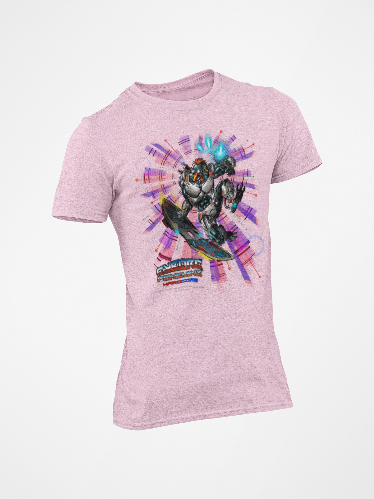 FROSTBYTE Purple haze Graphic T-Shirt — Futuristic Mecha Skateboard Tee