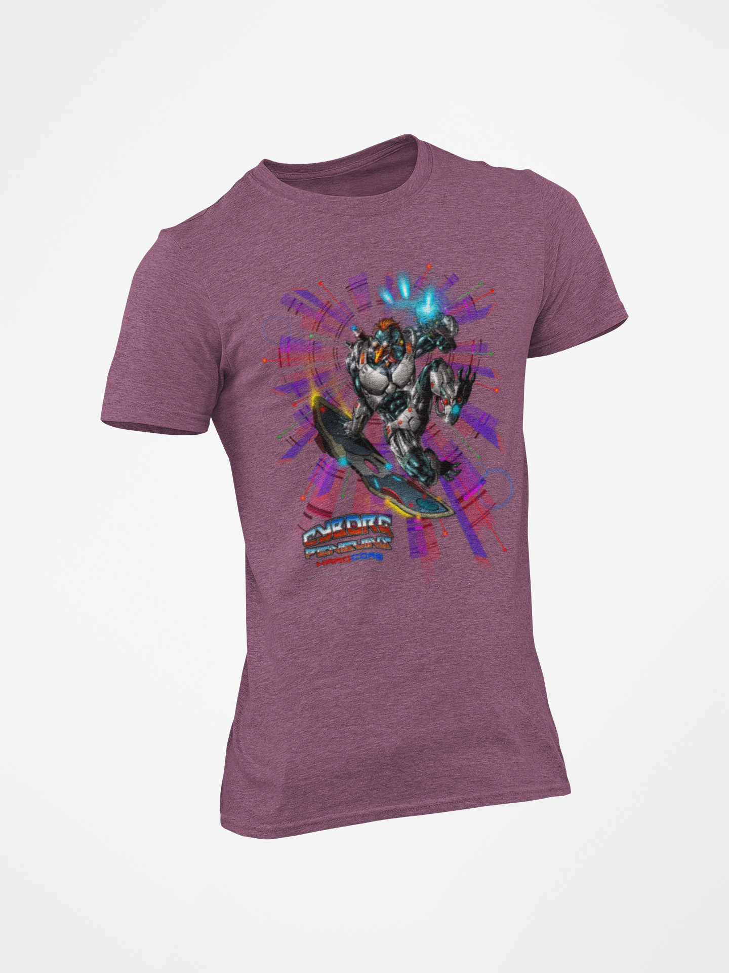 FROSTBYTE Purple haze Graphic T-Shirt — Futuristic Mecha Skateboard Tee