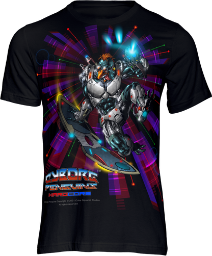FROSTBYTE Purple haze Graphic T-Shirt — Futuristic Mecha Skateboard Tee