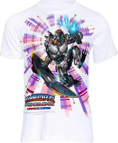 FROSTBYTE Purple haze Graphic T-Shirt — Futuristic Mecha Skateboard Tee