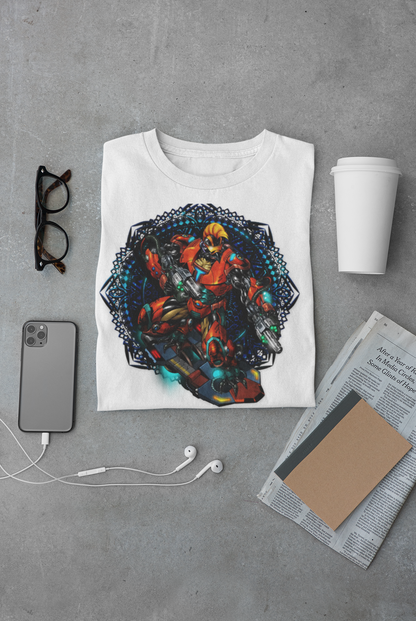 TIDALWAVE T-Shirt — Abstract Floral Geometric Graphic Tee (Bold Color Burst)