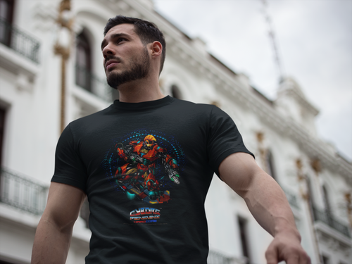 TIDALWAVE T-Shirt — Abstract Floral Geometric Graphic Tee (Bold Color Burst)