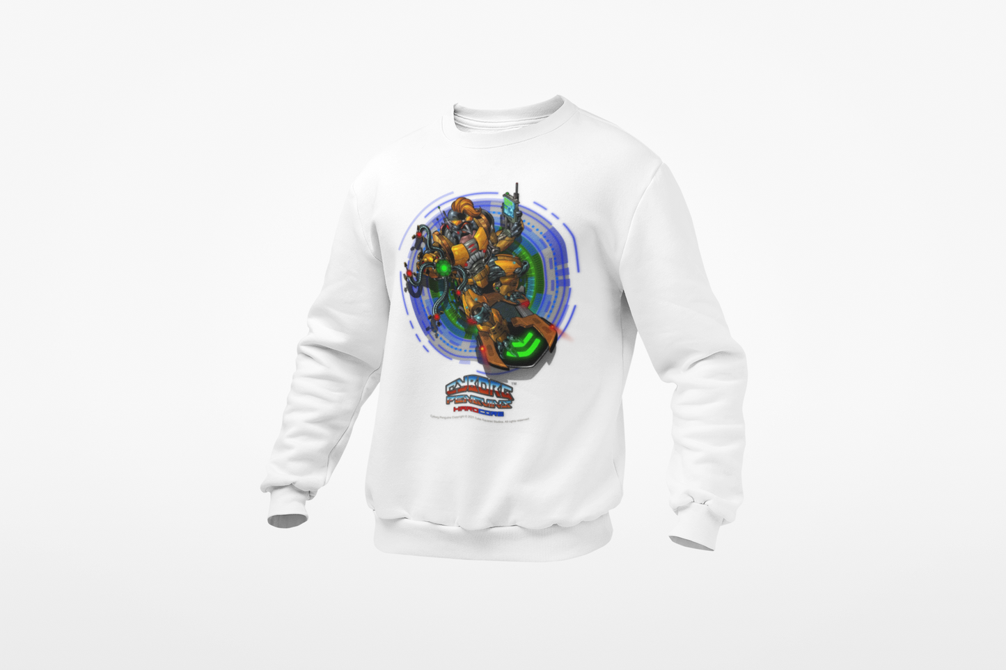 IQ Champion Sweatshirt — Retro Robot Gamer Graphic Crewneck for Sci‑Fi & Gaming Fans