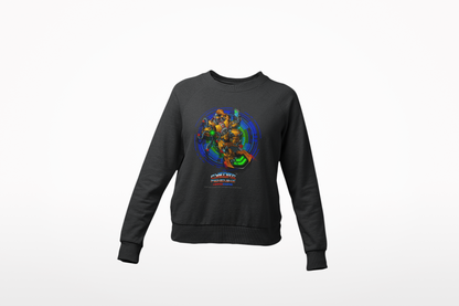 IQ Champion Sweatshirt — Retro Robot Gamer Graphic Crewneck for Sci‑Fi & Gaming Fans