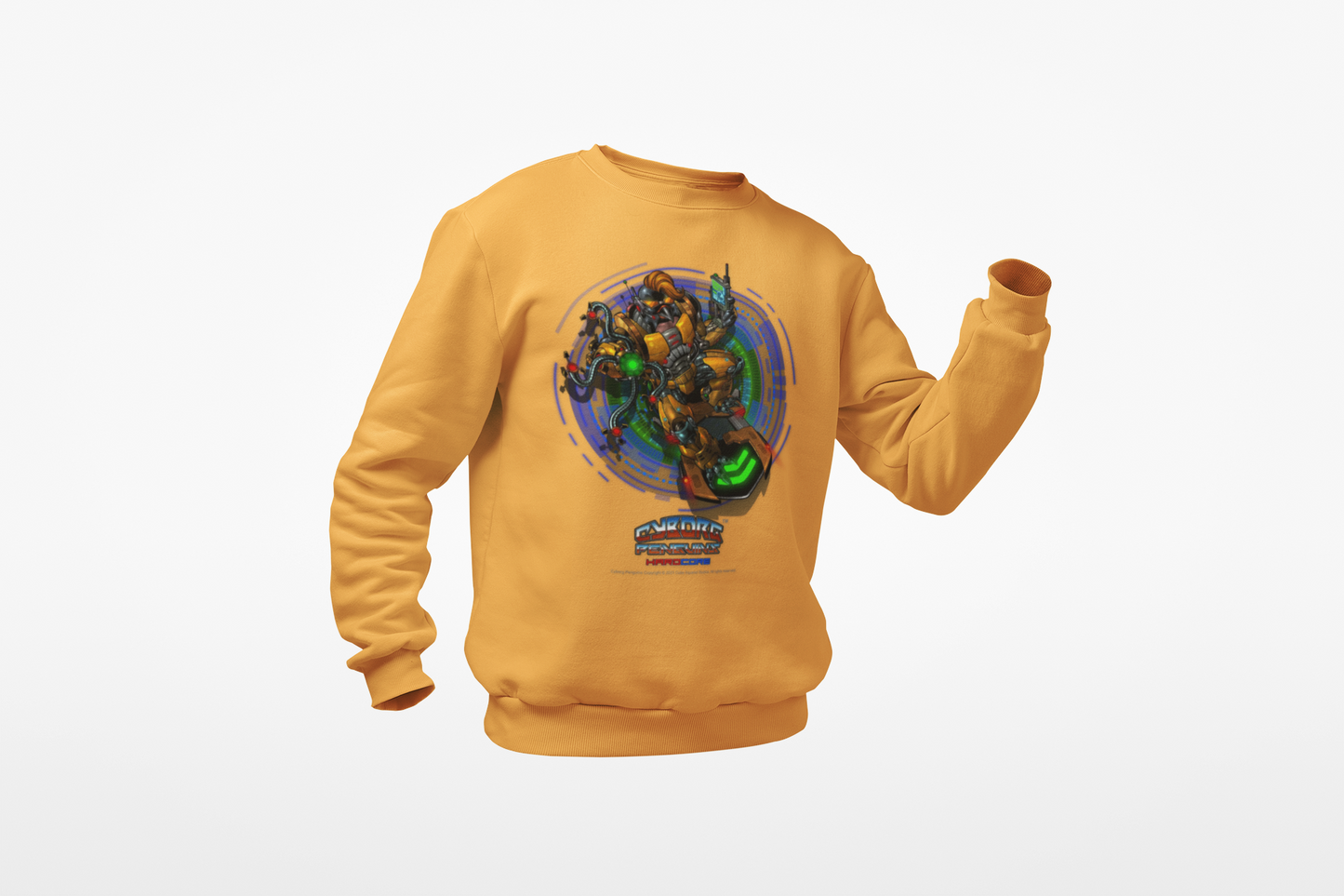 IQ Champion Sweatshirt — Retro Robot Gamer Graphic Crewneck for Sci‑Fi & Gaming Fans