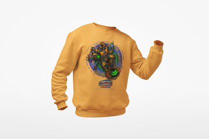 IQ Champion Sweatshirt — Retro Robot Gamer Graphic Crewneck for Sci‑Fi & Gaming Fans