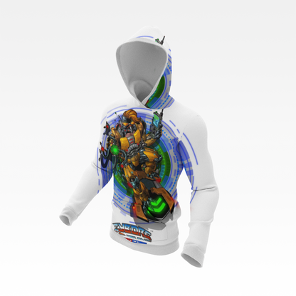 IQ All Over Print Mech Warrior Graphic Hoodie
