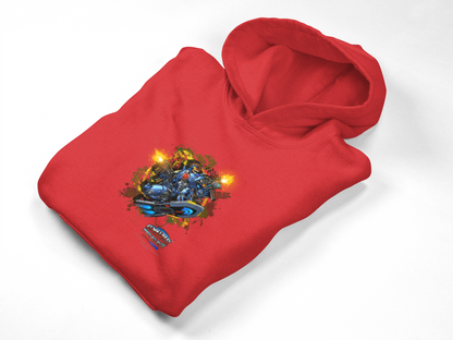 CHINSTRAP Battlefront — Sci‑Fi Mecha Graphic Fleece Pullover
