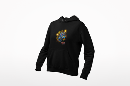 CHINSTRAP Battlefront — Sci‑Fi Mecha Graphic Fleece Pullover