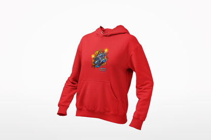 CHINSTRAP Battlefront — Sci‑Fi Mecha Graphic Fleece Pullover
