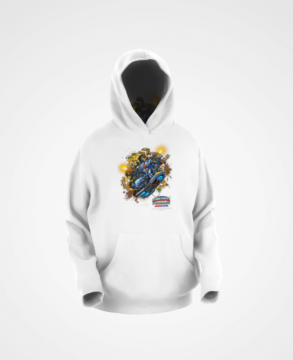 CHINSTRAP Battlefront — Sci‑Fi Mecha Graphic Fleece Pullover