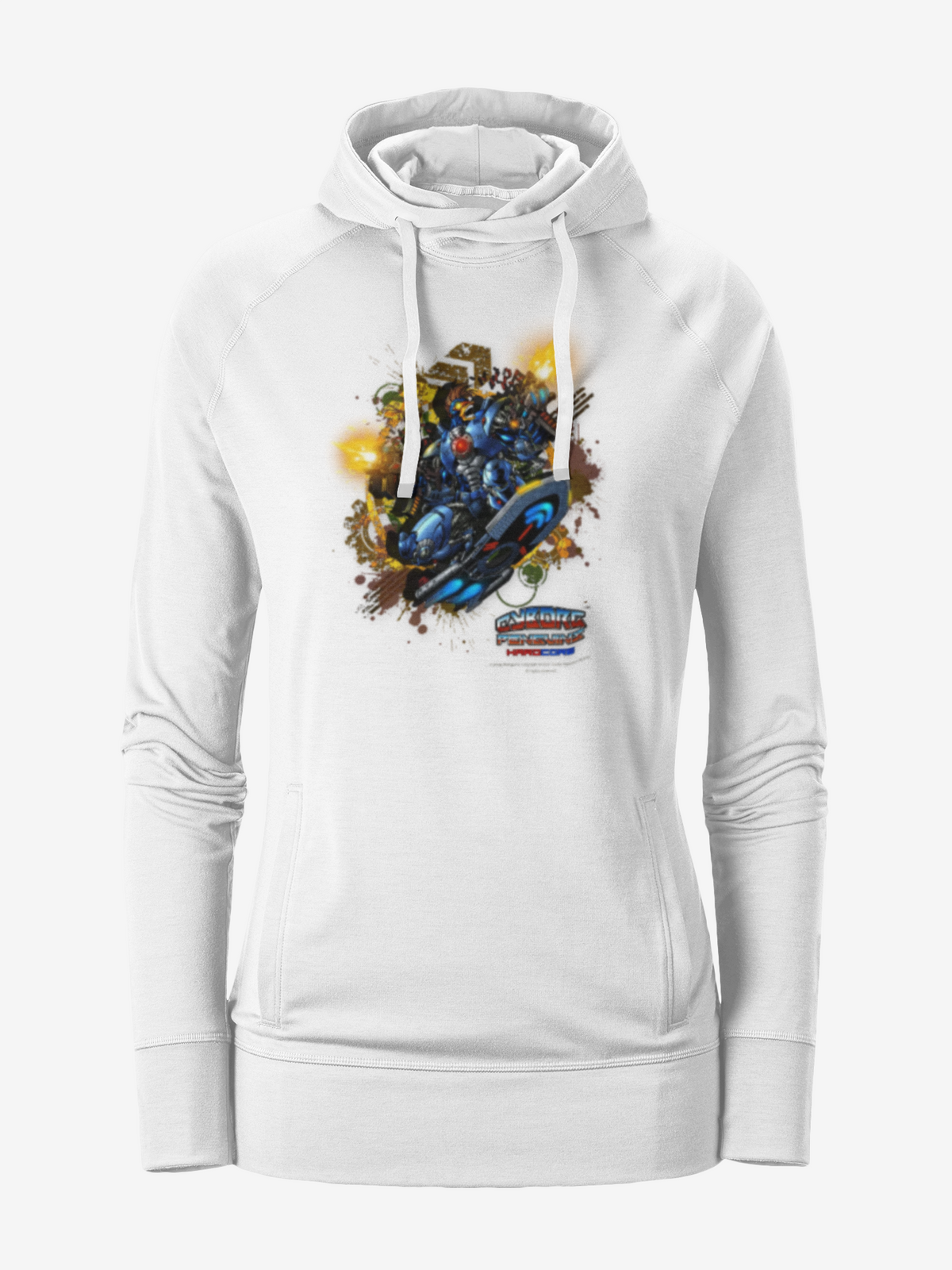 CHINSTRAP Battlefront — Sci‑Fi Mecha Graphic Fleece Pullover