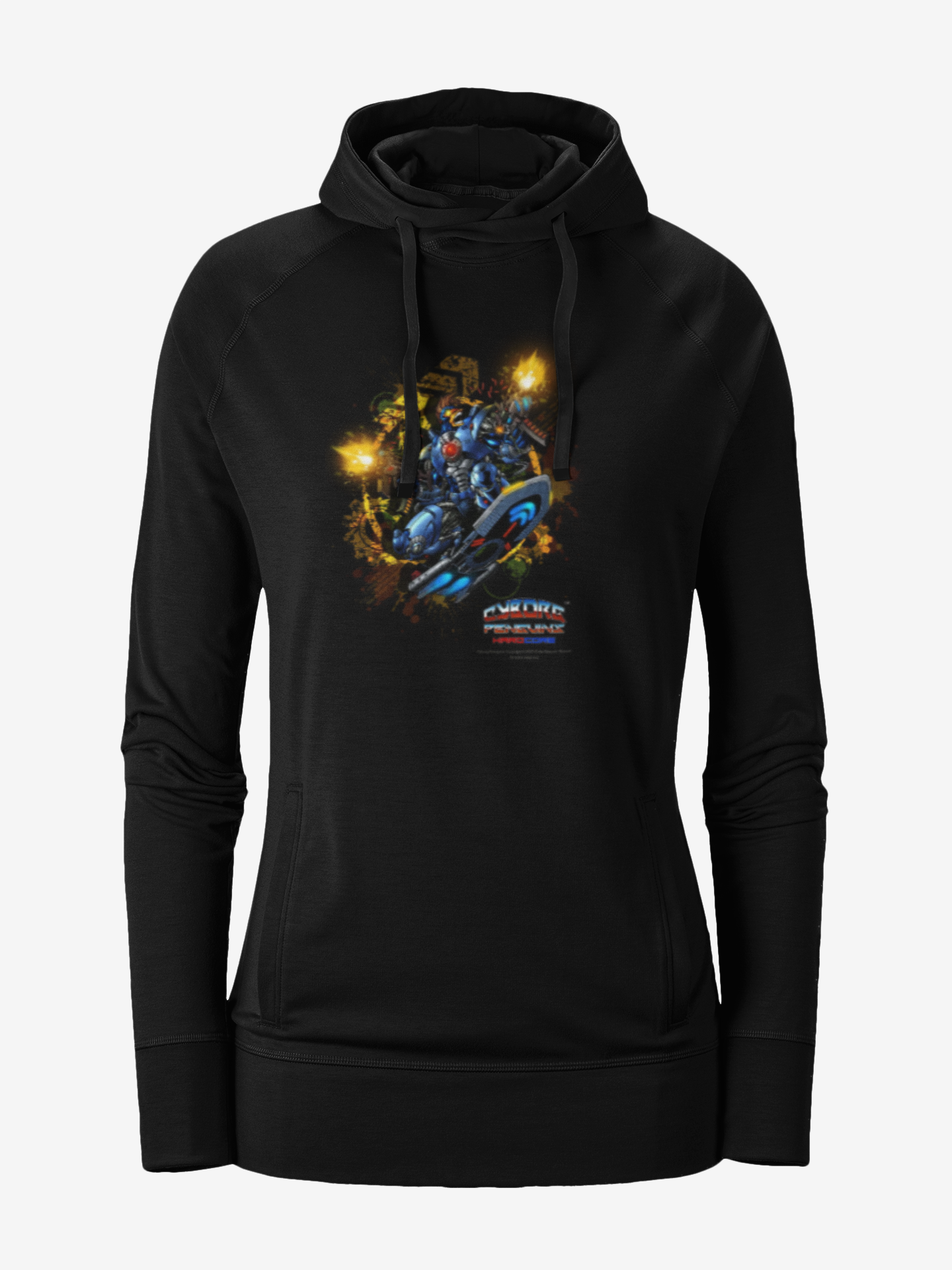 CHINSTRAP Battlefront — Sci‑Fi Mecha Graphic Fleece Pullover