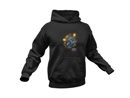 CHINSTRAP Battlefront — Sci‑Fi Mecha Graphic Fleece Pullover